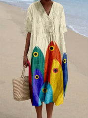 Jimena｜Renkli Desenli Elbise