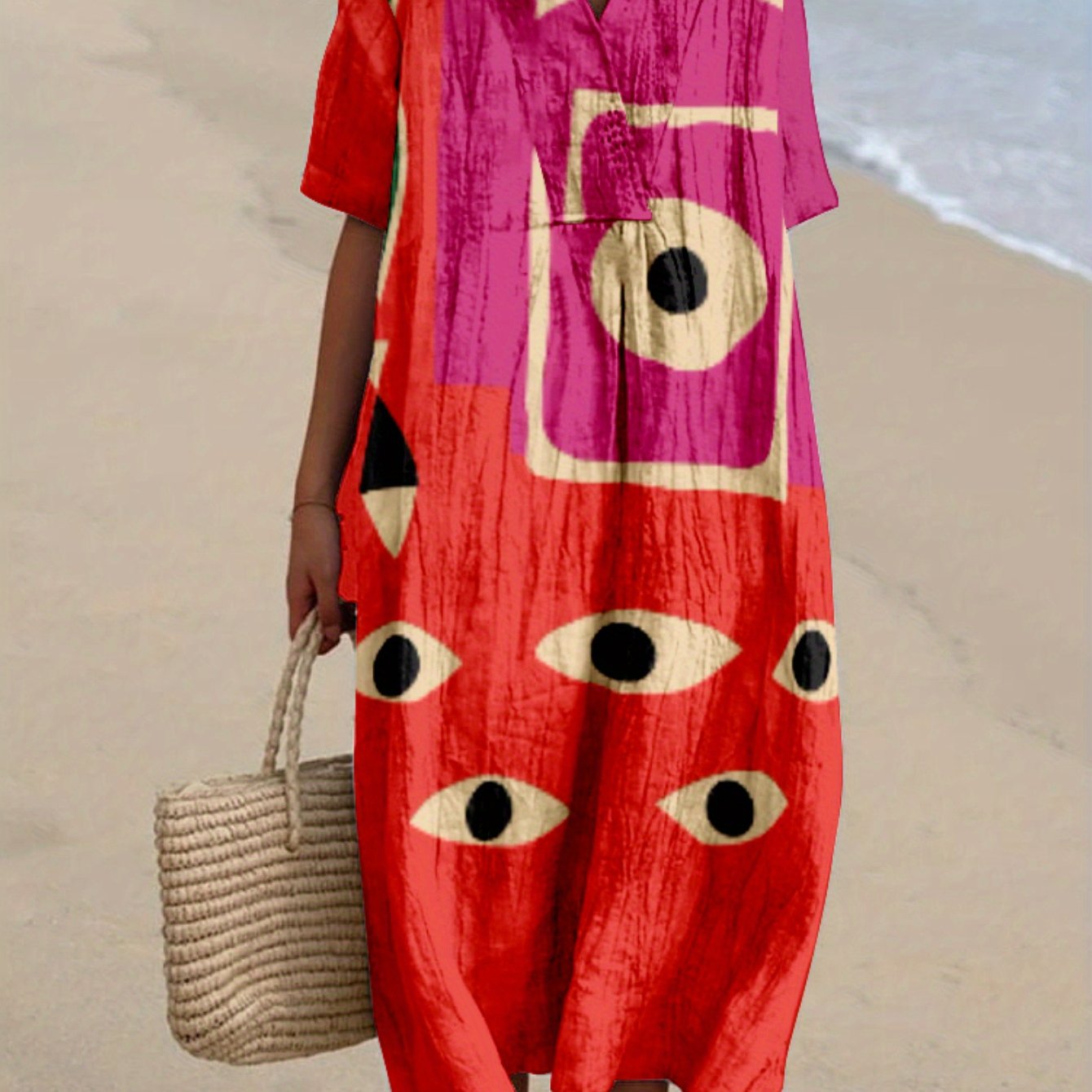 Jimena｜Renkli Desenli Elbise