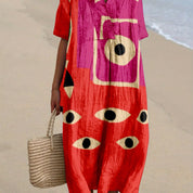 Jimena｜Renkli Desenli Elbise