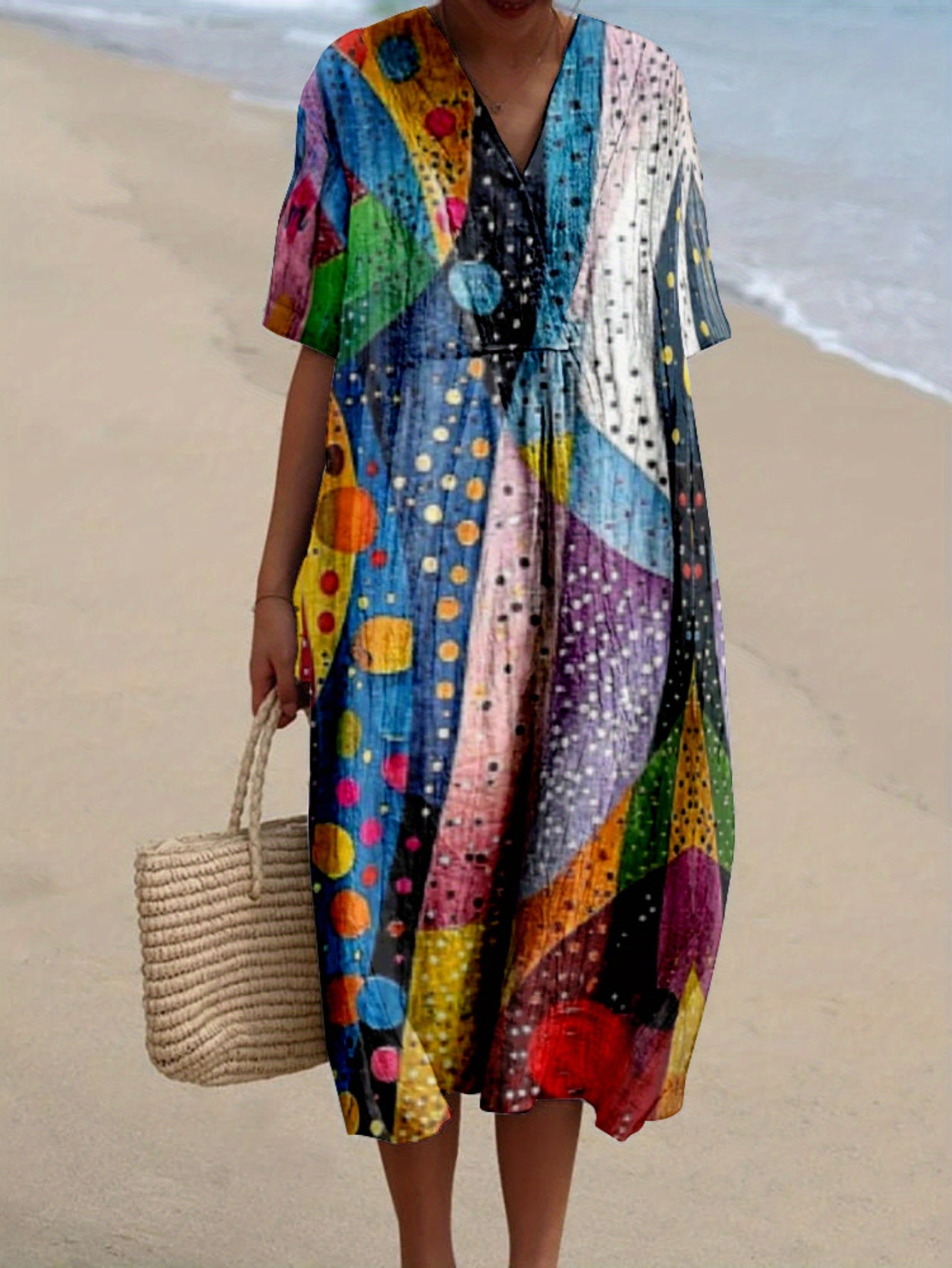 Jimena｜Renkli Desenli Elbise