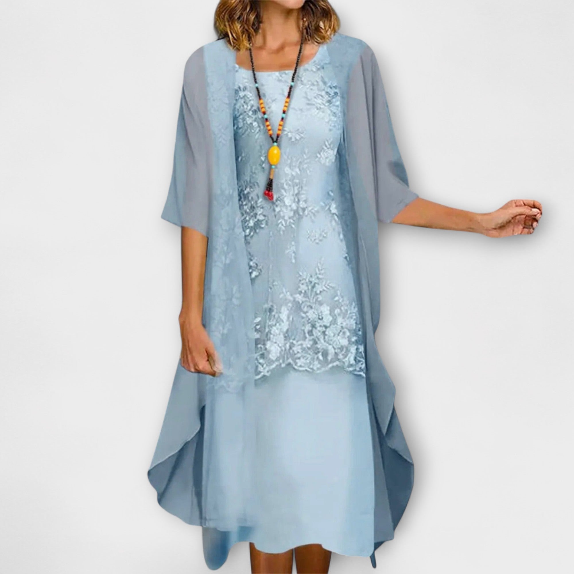 Danielle - Şık İki Parçalı Şifon Elbise