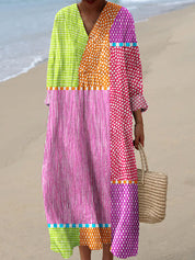 Renata｜Renkli Desenli Elbise