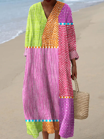 Renata｜Renkli Desenli Elbise